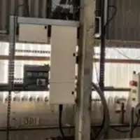 a machine that is sitting inside of a building